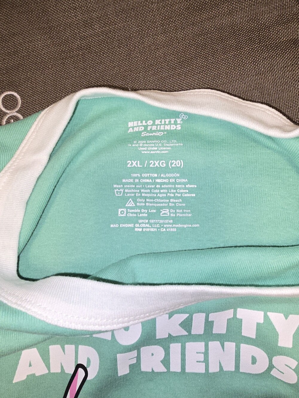 Hello Kitty and Friends Green Ringer Tee - Picture 4 of 4